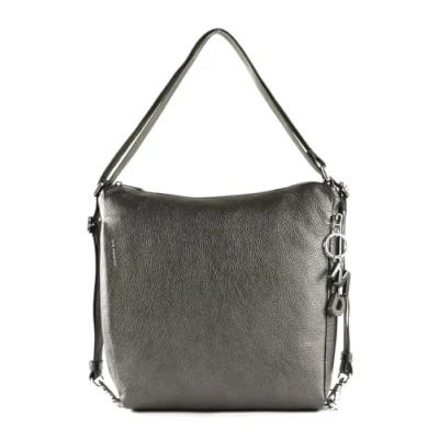 Afbeelding van MANDARINA DUCK Leren Schoudertas Mellow Lux Messenger Graphite Donkergrijs