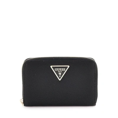 Afbeelding van GUESS Laurel SLG Medium Zip Around Wallet Black, Noir
