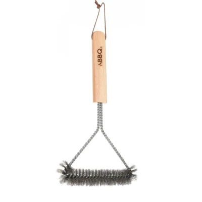 Afbeelding van BBQ borstel Gardalux 30 centimeter (RVS, Houten handvat)