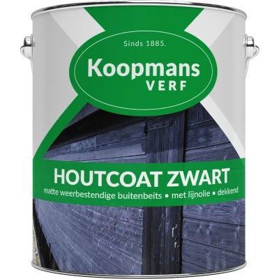 Afbeelding van Koopmans Houtcoat Zwart 2,5 ltr Buitengevel &amp; Tuin