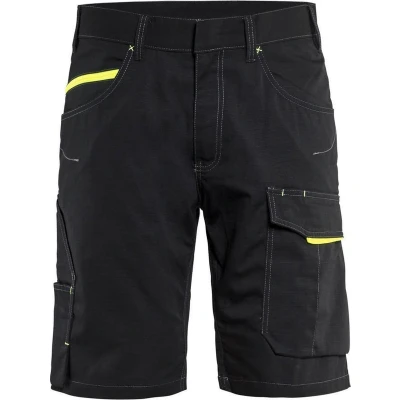 Afbeelding van Blaklader Service short 1499 1330 Zwart/High Vis Geel C56