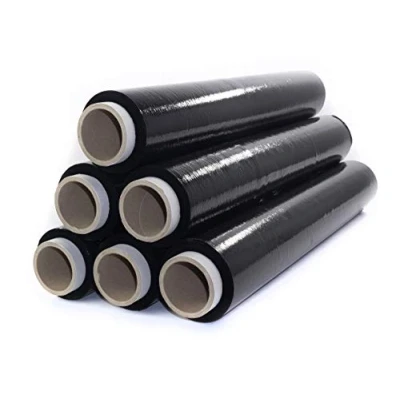 Afbeelding van Netuno 6 x rekfolie, zwart, 23 micron, 500 mm, 1,5 kg, polyethyleenfolie, gegoten folie, verhuisfolie, handfolie, palletfolie, stretchfolie voor verpakkingspallets