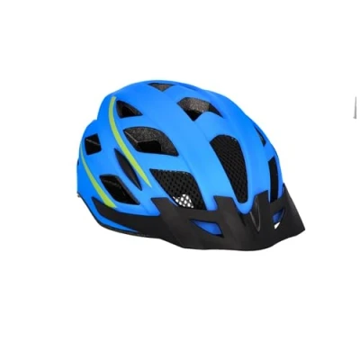 Afbeelding van FISCHER Fietshelm voor volwassenen, stadshelm, mountainbike helm Urban Montis, L/XL, 58 61cm, wit blauw, met verlicht binnenringsysteem
