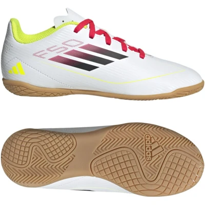 Afbeelding van adidas F50 CLUB Voetbalschoenen Indoor Kids Voetbalschoenen, uniseks, kinderen, Ftwr Wit/Core Zwart/Zonnegeel