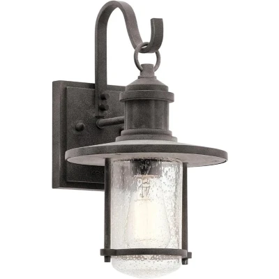 Afbeelding van Kichler LED Wand Buitenlamp Riverwood 1X E27 Max 60W IP44 Dimbaar Weathered Zinc