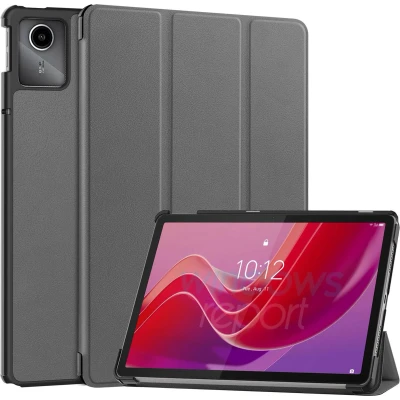 Afbeelding van iMoshion Tablet Hoes Geschikt voor Lenovo Tab M11 Trifold Bookcase Grijs