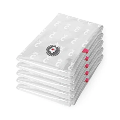 Image de Compactor Lot de 5 sacs Rangement sous vide Taille XL 130 x 80 cm Grande capacité pour couettes, oreillers, vêtements