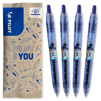 Afbeelding van Pilot B2P Ecoball Balpen flow pack Fijn Blauw 4 stuks