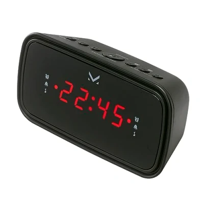Afbeelding van Majestic RS 166 wekkerradio met dubbel alarm, led display, FM radio 10 voorinstellingen, AC 230 V/50 Hz voeding, zwart