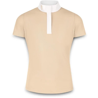 Afbeelding van Kentucky Horsewear Wedstrijdshirt Tokyo Meisjes Korte Mouw Beige Maat 140 Ademend &amp; Elastisch