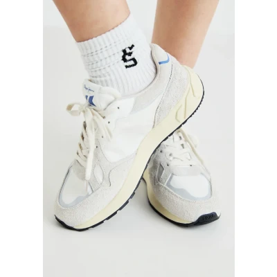 Afbeelding van Pepe Jeans Marlon Divided Sneakers laag, Dames, Maat: 38, Whitewash/white Leer en textiel