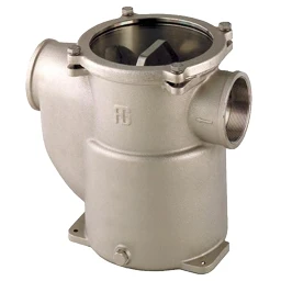 Afbeelding van Brons vernikkelde koelwaterfilters (robuust) met rvs 316 zeef 1 1/2 h=193mm 12800l/h