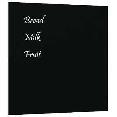Afbeelding van vidaXL Zwart magnetisch wandbord 60x60 cm gehard glas