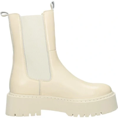 Afbeelding van SUB55 Chelsea boots Enkellaarsjes Plat gebroken wit Maat 36