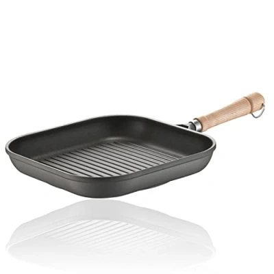 Afbeelding van Berndes Grillpan Bonanza Essenhouten Steel 24 x cm Grijs