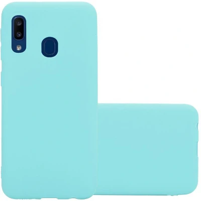 Afbeelding van Cadorabo Hoesje geschikt voor Samsung Galaxy A10e / A20e in CANDY BLAUW Beschermhoes gemaakt van flexibel TPU silicone Case Cover