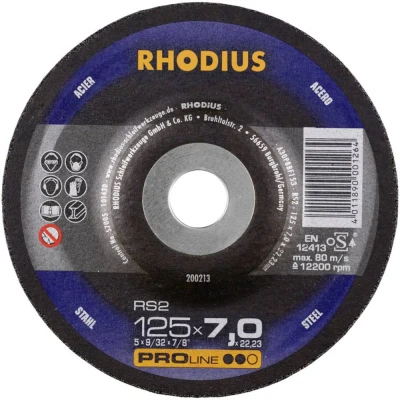 Afbeelding van Rhodius 200213 RS2 Afbraamschijf gebogen Diameter 125 mm Boordiameter 22.23 Staal 1 stuk(s)