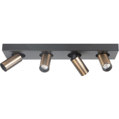 Afbeelding van Highlight Spot Eliano 4 lichts L 48 cm zwart brons