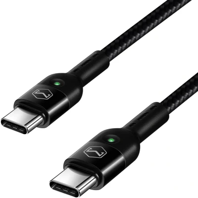 Afbeelding van Kabel USB C naar Power Delivery 60W Rekbaar 43cm 1.8m Macdodo Zwart