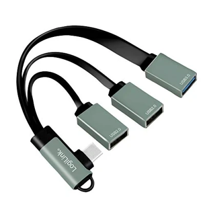 Afbeelding van LogiLink UA0361 USB C (USB 3.2 Gen 2) multiport hub 3 poorten Zilver