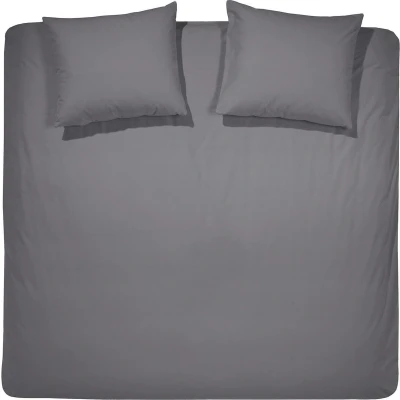 Afbeelding van Dekbedovertrek Flanel Anthracite 200 x 200/220