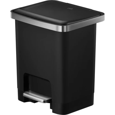 Afbeelding van EKO Hana 2 Pedaalemmer 15 liter Plastic RVS Zwart Softclose