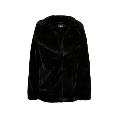 Afbeelding van Urban Classics Lapel Winterjas, Dames, Maat: Small, Black