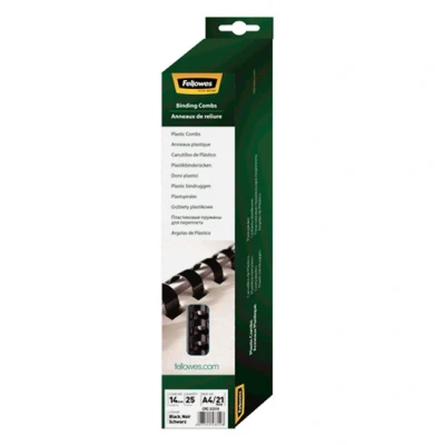 Image de Fellowes peigne de reliure 14 mm noir (25 pièces)