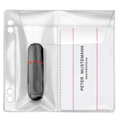 Afbeelding van Veloflex 100 stuks USB stick hoesjes van pvc, 10 x cm, transparant, 4377100
