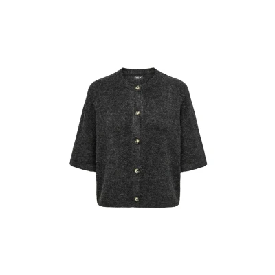 Afbeelding van Only Vest Onlcamilla S/s Cardigan Knt Noos 15348772 Dark Grey Melange Dames Maat XS