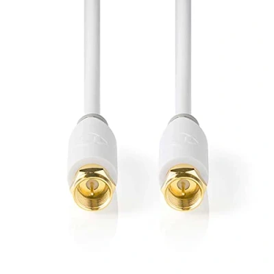 Afbeelding van Nedis Csbw41000Wt100 Satelliet &amp; Antennekabel F Male 10,0 M Wit
