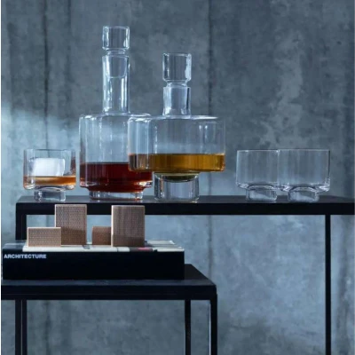 Afbeelding van L.S.A. Metropole Tumbler Glas 300 ml Set van 2 Stuks Transparant