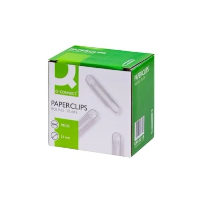Afbeelding van Q Connect Paperclips, effen, 32 mm, KF01315, 1000 stuks