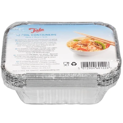 Afbeelding van Tala 10A60122 aluminium container met deksel, zilverkleurig