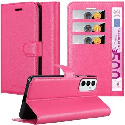 Afbeelding van Cadorabo Hoesje geschikt voor Samsung Galaxy M23 5G in KERSEN ROZE Beschermhoes met magnetische sluiting, standfunctie en kaartvakje Book Case Cover Etui
