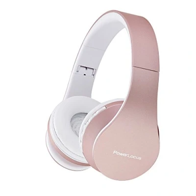 Afbeelding van PowerLocus P6 Draadloze Over Ear Koptelefoon Inklapbaar Bluetooth Hoofdtelefoon Met microfoon Rose Gold