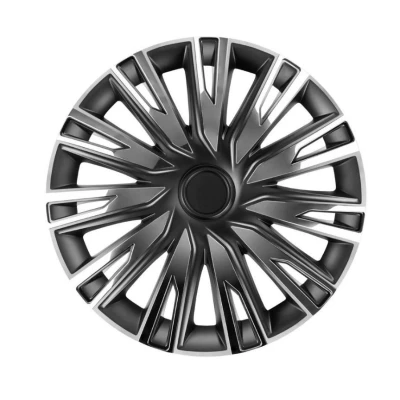 Afbeelding van AutoStyle Set PP 5565CB Wieldoppen 15duim chroom/zwart