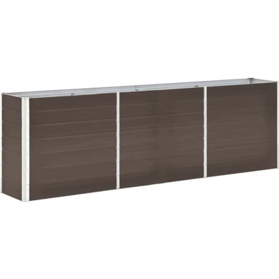 Afbeelding van Plantenbak verhoogd 240x40x77 cm gegalvaniseerd staal bruin
