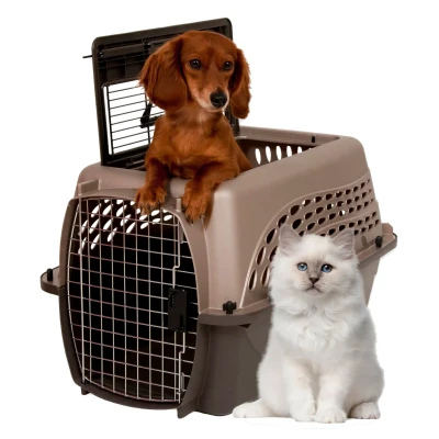 Afbeelding van Petmate 2 Door Top Load Kennel (4,5 9kg) Bruin 61cm