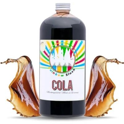 Afbeelding van Rainbow Slush Siroop zonder AZO 1 liter fles Slushy Maker ijsmachine concentraat voor ijsmachines dranken 1:5 tot 1:20 (Cola)