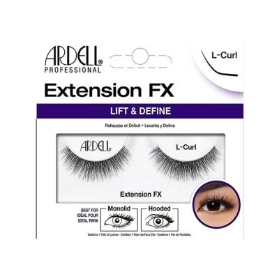 Afbeelding van Ardell FX B Curl zwarte valse wimperextensions in de vorm van een pop, zijdeachtig en zacht, geen klitten, perfect voor diepe ogen of amandel