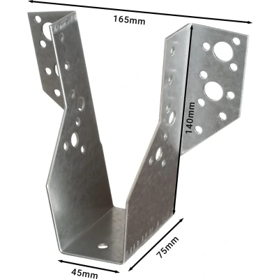 Afbeelding van Wovar Raveeldrager Zwaar Verzinkt voor 5.8 x 9.5 cm Balken Per Stuk