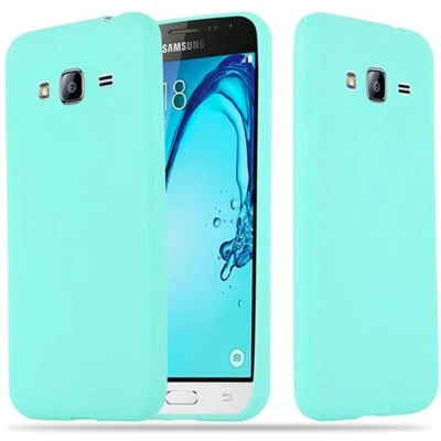 Afbeelding van Cadorabo Hoesje geschikt voor Samsung Galaxy J3 2015 in CANDY BLAUW Beschermhoes gemaakt van flexibel TPU silicone Case Cover