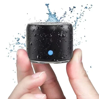 Afbeelding van Ewa Reisetui Inclusief, A106 Mini Bluetooth 5.0 Actieve Draagbare Luidspreker met Extra Laag, 12 uur Autonomie, IP67 Waterdicht, Perfect voor Douche, Slaapkamer, Fiets, Auto (Zwart)