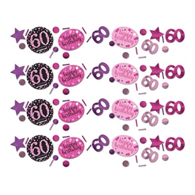 Afbeelding van Confetti 60 jaar Sparkling Zwart Roze 34 gram