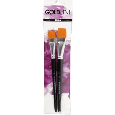 Afbeelding van Gold Line Penselen Plat, 2st.