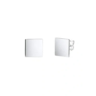 Afbeelding van Elli Viereck GEO Minimal Trend Angolare Oorbellen silvercoloured, Dames, Maat: One Size, Silver coloured
