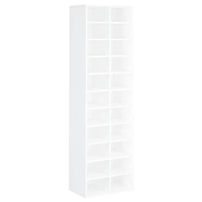 Image de vidaXL Armoire à chaussures Blanc 54x34x183 cm Bois d&#039;ingénierie800369