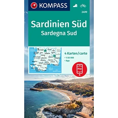 Afbeelding van KOMPASS Wanderkarten Set 2499 Sardinien Süd / Sardegna Sud (4 Karten) 1:50.000