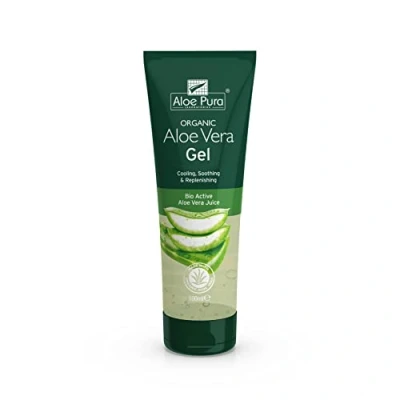 Image de Aloe Pura, Gel d&#039;aloe vera bio, naturel, végétalien, sans cruauté envers les animaux, paraben et SLS, rafraîchissant, apaisant, 100 ml